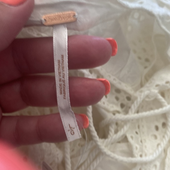 🆕 Women’s Free People Esperanza Eyelet Mini Dress in Ivory. Size Large. NWT - Picture 6 of 12